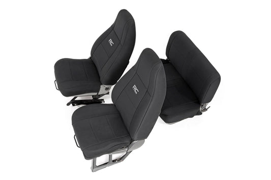 Rough Country Seat Covers | Front and Rear | Jeep Wrangler YJ 4WD (1991-1995)