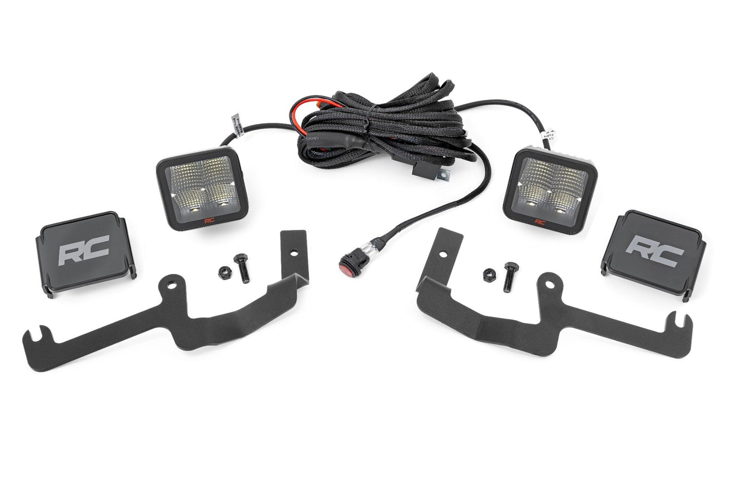 Rough Country LED Light Kit | Ditch Mount | 2" Spectrum Pair | Spot | Chevy Silverado 1500 (19-26)