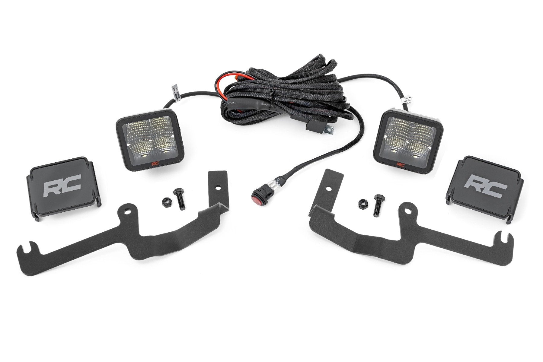 Rough Country LED Light Kit | Ditch Mount | 2" Spectrum Pair | Spot | Chevy Silverado 1500 (19-26)