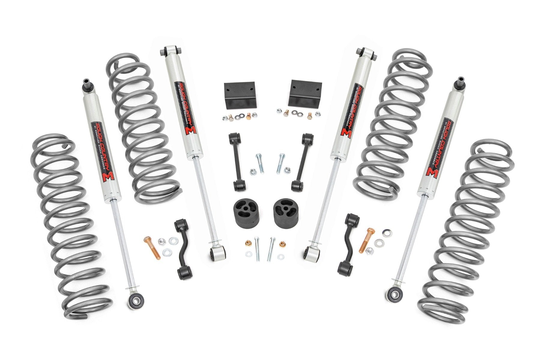Rough Country 2.5 Inch Lift Kit | Coils | M1 | Jeep Wrangler Unlimited 4WD (2018-2023)